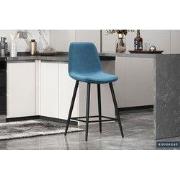 Tellerstoel 'Boy' Fluweel Lichtblauw - 42 x  x 38 - Velours, Metaal