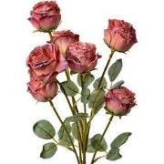 Clayre & Eef Kunstbloem Roos 55 cm Roze Kunststof