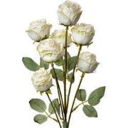 Clayre & Eef Kunstbloem Roos 55 cm Wit Kunststof