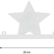 Wandplankje met  Muurstickers Witte Ster