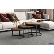 Salontafel 'Arnod' 3-delig Mango hout - 70 - Hout, Metaal