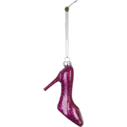 Xmas Hanger - Pink High Heels - Glass - 8,5x3x7,5cm