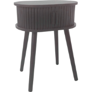 Side Table / Bedside Table - Black  - MDF - 40x30x53cm