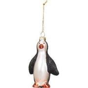 Xmas Hanger - Penguin - Glass - Black - 6x3,5x10cm