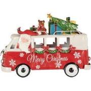 Clayre & Eef Kerstdecoratie met LED-verlichting Bus 31x15x21 cm Rood M...