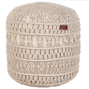 THAKOT - Poef - Beige - 45 x 45 x 45 cm - Katoen
