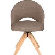 Eetkamerstoel Taupe/Naturel - Draaibaar - Mick