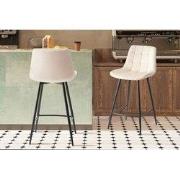 Tellerstoel 'Juta' Fluweel Beige - 36 x  x 36.00 - Velours, Metaal