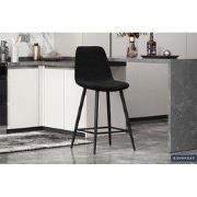 Tellerstoel 'Boy' Fluweel Zwart - 42 x  x 38.0 - Velours