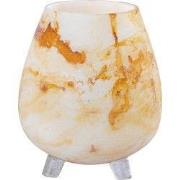 PTMD - Windlicht Jamillia - Geel - 19x19x21cm