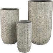 PTMD - Pot Suguna - Grijs - 44x44x78cm - Set van 3