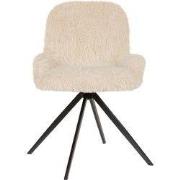 PTMD - Eetkamerstoel Leander - Beige - 58x53.5x83.5cm