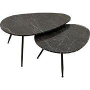 PTMD - Salontafel Veria - Bruin - 0x0x0cm - Set van 2