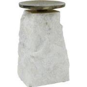 PTMD - Kandelaar Nimo - Wit - 9x9x16cm