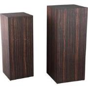 PTMD - Bloemenzuil Tiess - Bruin - 35x35x85cm - Set van 2