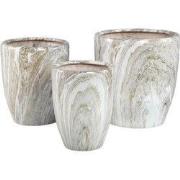 PTMD - Pot Miah - Beige - 40x40x42cm - Set van 3