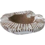 PTMD - Schaal Teak - Wit - 30x30x8cm