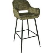 PTMD - Barkruk Fallon - Zwart - 61x53x105cm