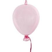 Clayre & Eef Decoratie Hanger Ballon Ø 7x14 cm Roze Glas