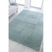 Zen vloerkleed - Japandi - Laagpolig - 100% Wol Modern - Blauw - 120 X...