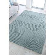 Zen vloerkleed - Japandi - Laagpolig - 100% Wol Modern - Blauw - 160 X...