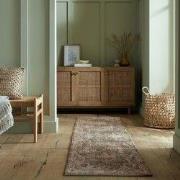 Loper - Selena Vintage Laagpolig - Jute - Groen 60X230 Cm - 60 X 230 C...