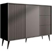 Meubella - Dressoir Winq - Antraciet - 135 cm