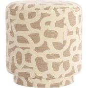 Poef Davonte - Bruin - Ø40x44cm