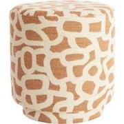 Poef Davonte - Oranje - Ø40x44cm