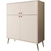 Meubella - Reunion - Dressoir - Beige - 105x41x122 cm