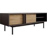 Meubella - Antigo - TV-Meubel - Eiken/Antraciet - 123 cm