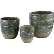 PTMD - Pot Brennen - Groen - 43x43x44cm - Set van 3
