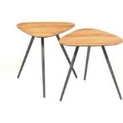 PTMD - Salontafel Rupert - Bruin - 53x50x51cm - Set van 2