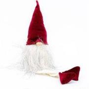 URBANJNGL - Fluwelen zittende Kerstgnome – 23/40 cm