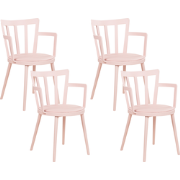 MORILL  - Stoel set van 4 - Pastelroze - Kunststof