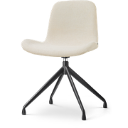 Nola-Fé draaibare eetkamerstoel cottonbeige - zwart onderstel