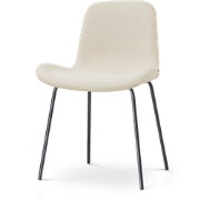 Nora-Fé eetkamerstoel cottonbeige - zwart onderstel