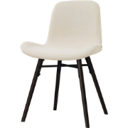 Nena-Fé eetkamerstoel cottonbeige - zwart houten onderstel