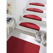 Traploper Uni Laagpolig Effen Vloerkleed - Fancy - Rood (15 stuks ) - ...