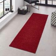 Loper Laagpolig Velours Vloerkleed - Designer Pure - Rood - 80x200 cm