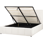 CASTELNAVET - Tweepersoonsbed - Wit - 160 x 200 cm - Polyester