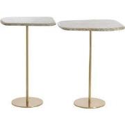 Light & Living - Bijzettafel GIA - Ø37.5x59.5 cm - Bruin - Set van 2