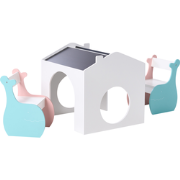 WOOLI - Kindertafel met stoelen set - Meerkleurig - MDF