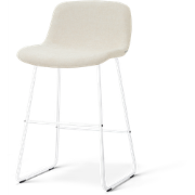 Nino-Mats barkruk cottonbeige - wit onderstel - 65 cm