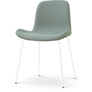 Nora-Fé eetkamerstoel saliegroen - wit onderstel