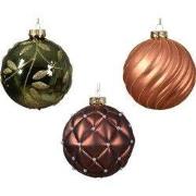 Kerstbal glas d10 cm ass IV kerst