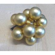 Kerstballetjes glasballetjes goud mat