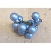 Kerstballetjes glasballetjes lichtblauw mat