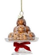 Ornament glas L8b8h10 cm multi I kerst
