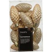 Dennenappel kunststof L9b5h14 cm parel 12 st